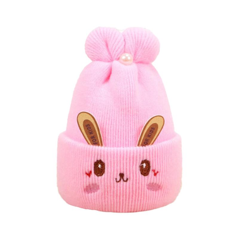 Autumn and winter baby new year hat rabbit cashmere tire hat thickened warm double wool hat 0--6 months