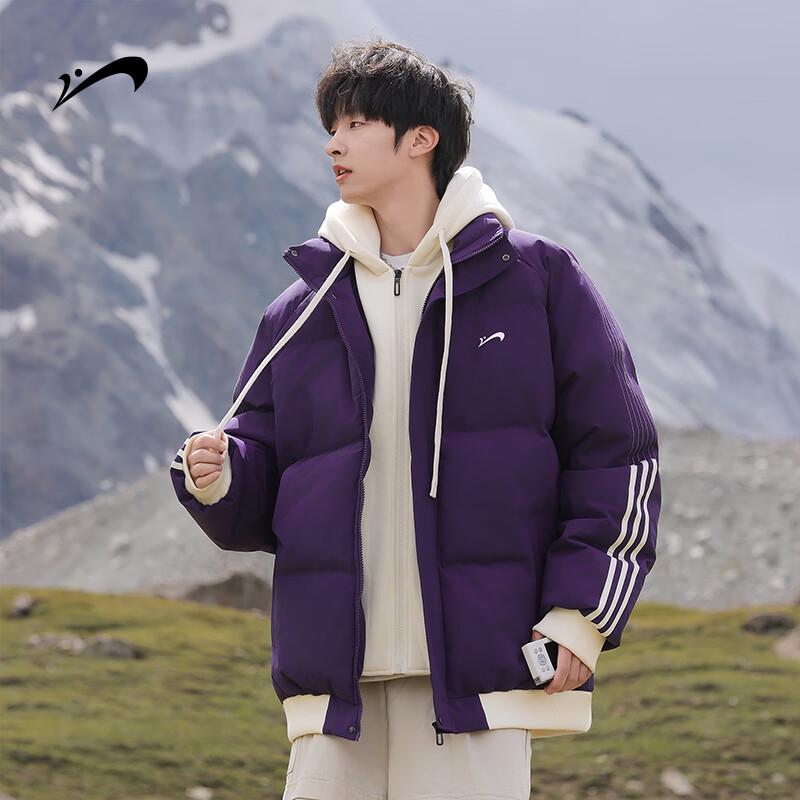 Guirenniao Men's Faux Two-Piece Hooded Padded Winter Jacket