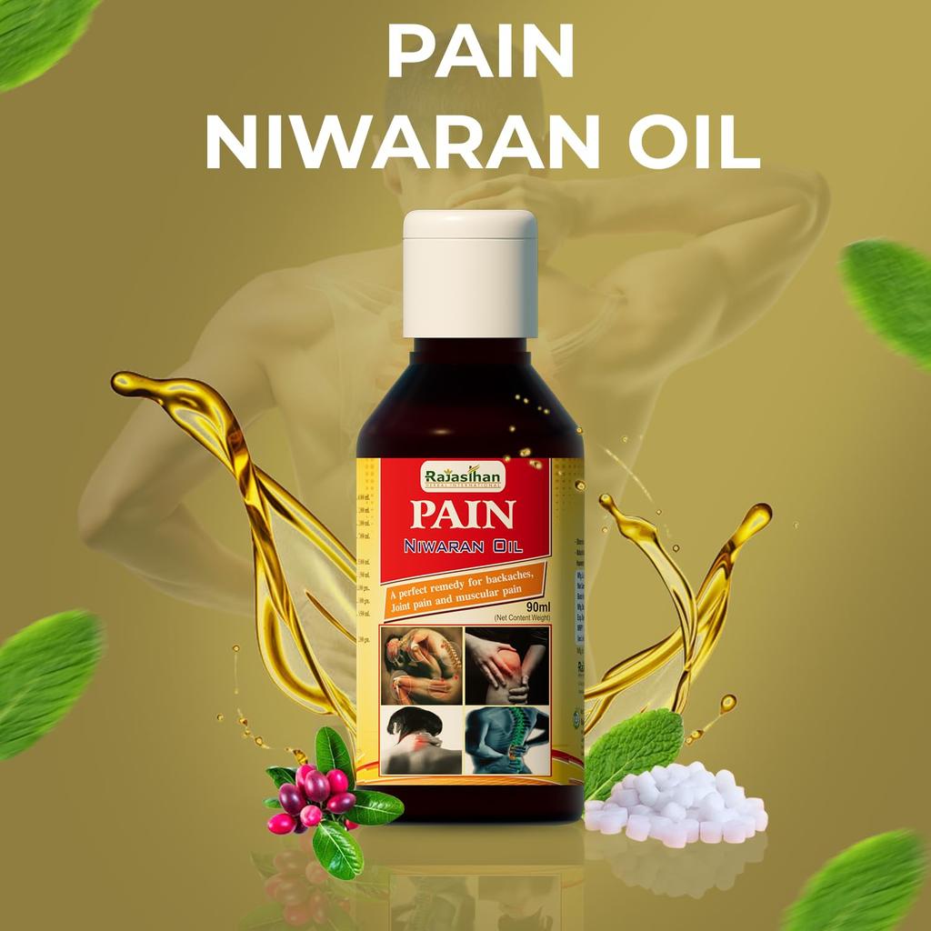 Rajasthan Herbals - Ayurvedic Pain Ni_waran Oil | For Both Men & Women | Pack Of 2 (Each -90ml)