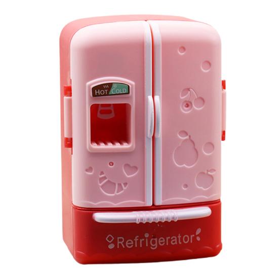 Mini Fridge Toy Cute Realistic Small Simulated Nice-looking Decorative Openable 1/12 Dollhouse Kitchen Furniture Food Toy for Micro Landscape