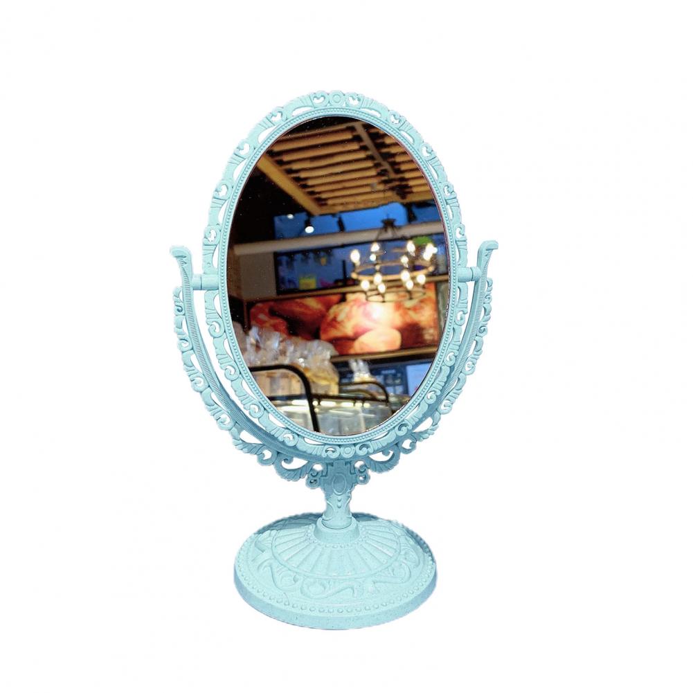 Desktop Mirror Classic Vintage Elegant Tabletop Makeup Mirror Heart-Shaped Princess Mirror