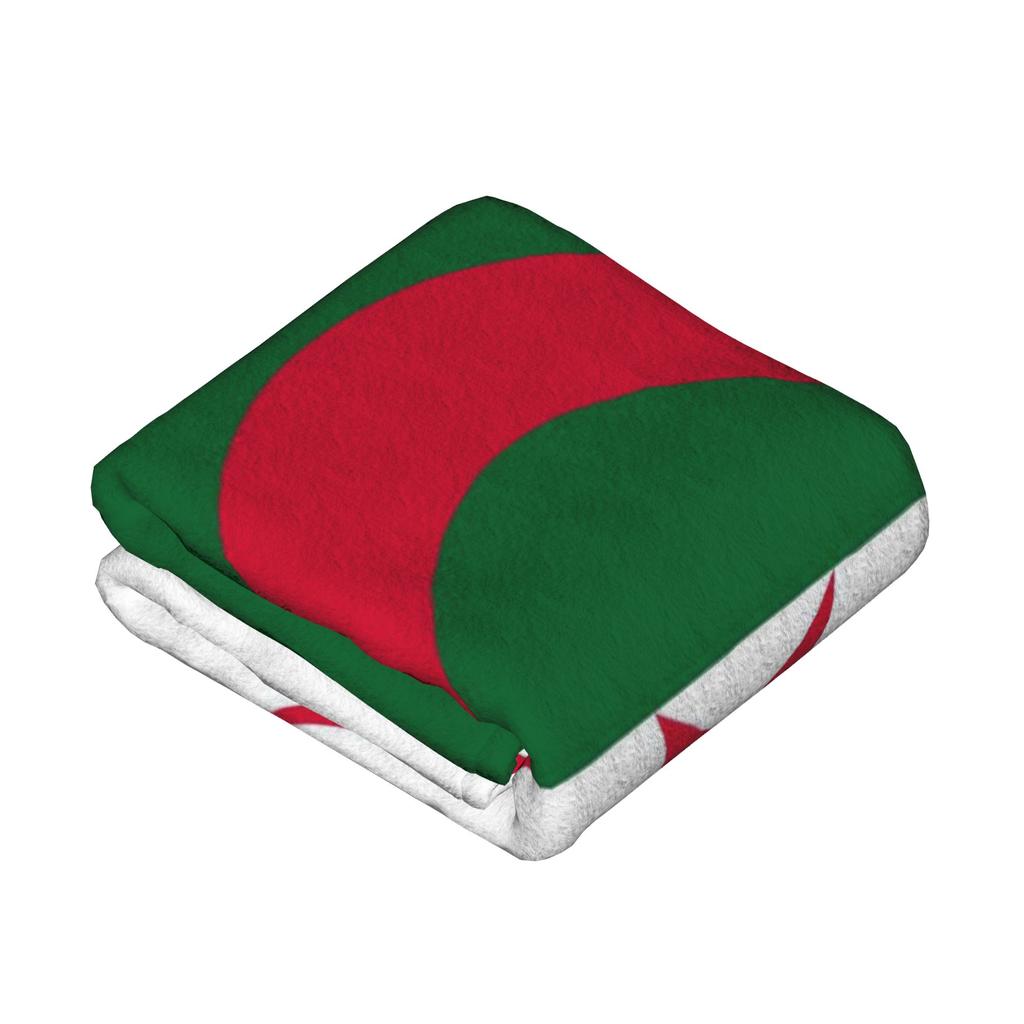Flag of Algeria Blankets  Flannel Awesome Breathable Throw Blanket for Home Decoration