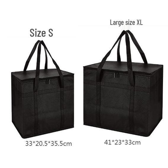 Waterproof Non-woven Fabric Insulated Bag with Reinforced Stripes & Large Capacity for Outdoor Use