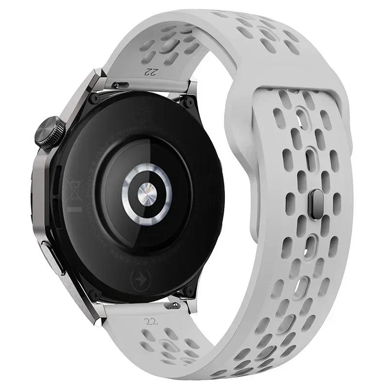 22 mm kvėpuojantis silikoninis dirželis Amazfit Bip 6 5 5 Unity/GTR 2 3 4 sportinei apyrankei Amazfit Stratos/Balance/Cheetah Pro apyrankė