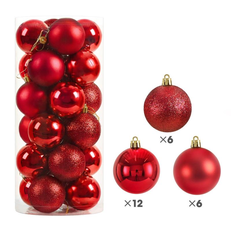 Christmas Decor Ball Set With Plastic Ornaments For Festive Tree And Home Decoration