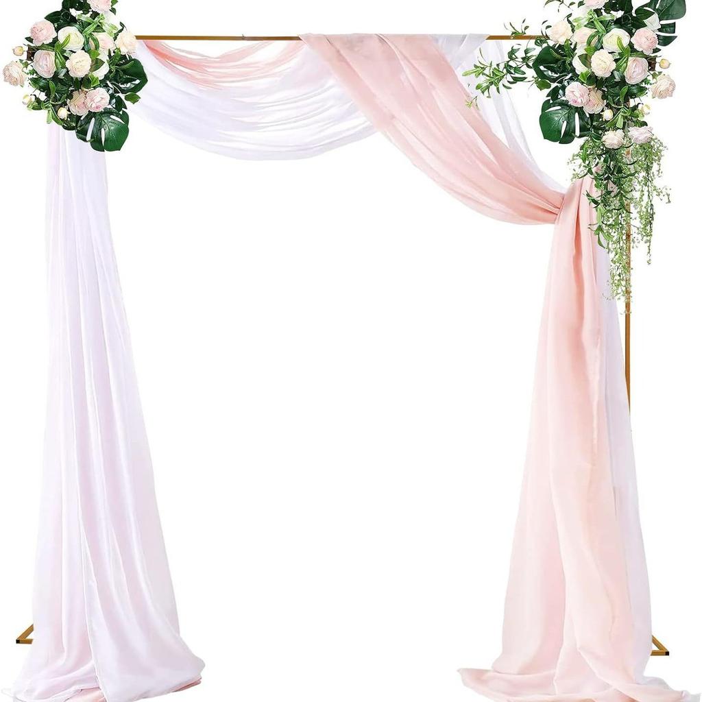 Gold Party Decor Arch Stand 2M*2M - Sturdy Balloon Frame Backdrop Bracket for Weddings Birthday Engagement Celebration 1PCS