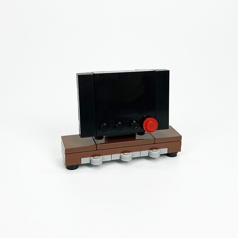 MOC Small Modern Home Particle Sofa TV Cabinet Interior Decoration Furniture DIY Building Blocks