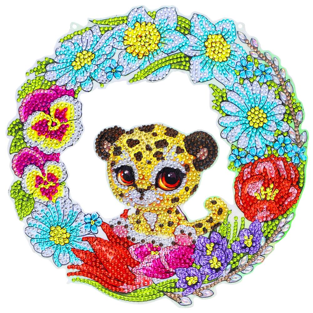 5D Diamond Painting Blumenkranz Kit - DIY Diamant Malerei Für Türdeko & Wand