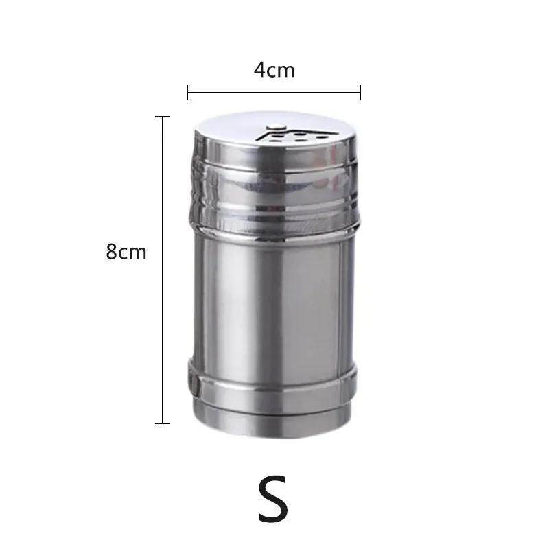 Salz-/Zuckerflasche, drehbarer Deckel, Mehrzweck-Edelstahl, 1 Stück, Küchenhelfer, Gewürz-/Pfefferstreuer, Gewürzglas, Gewürzdose