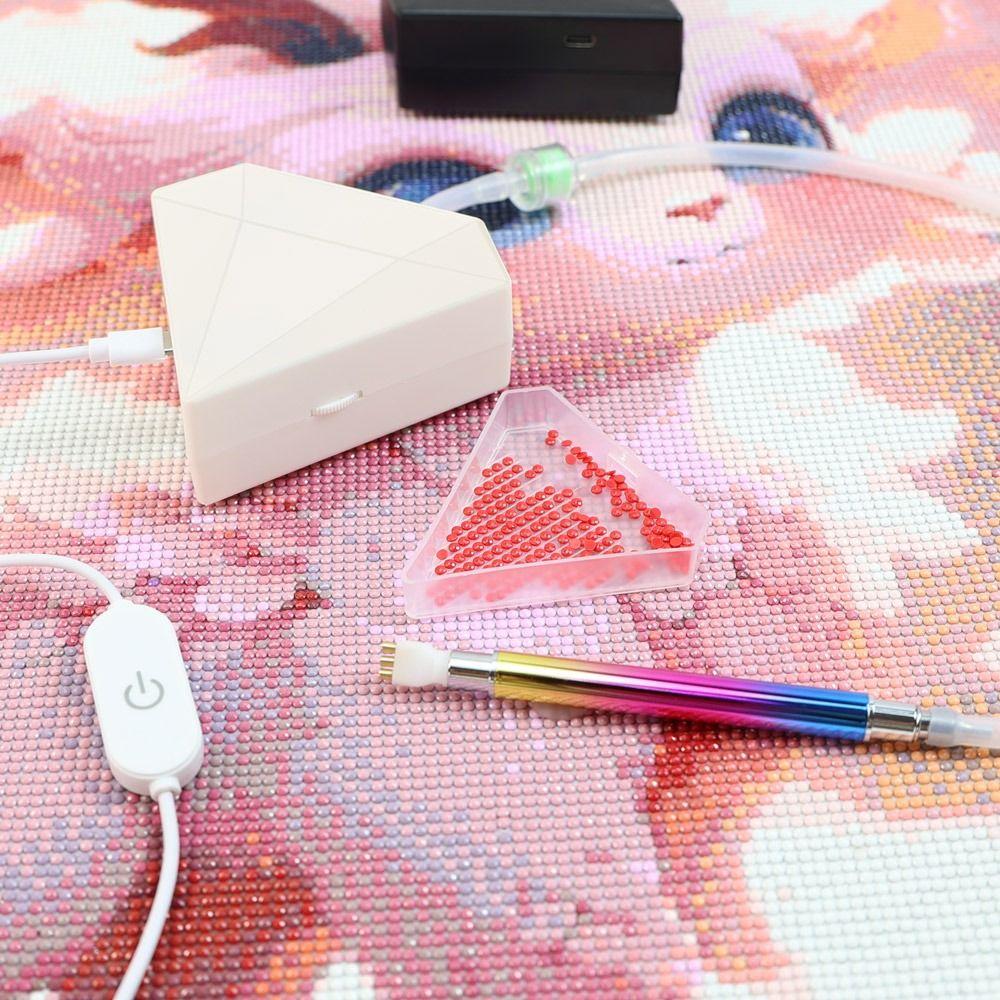 DIY Craft Vacuum Diamond Painting Pen Kits USB Powered with Storage Bag Suction Device Point Drill Tool Beading Plates
