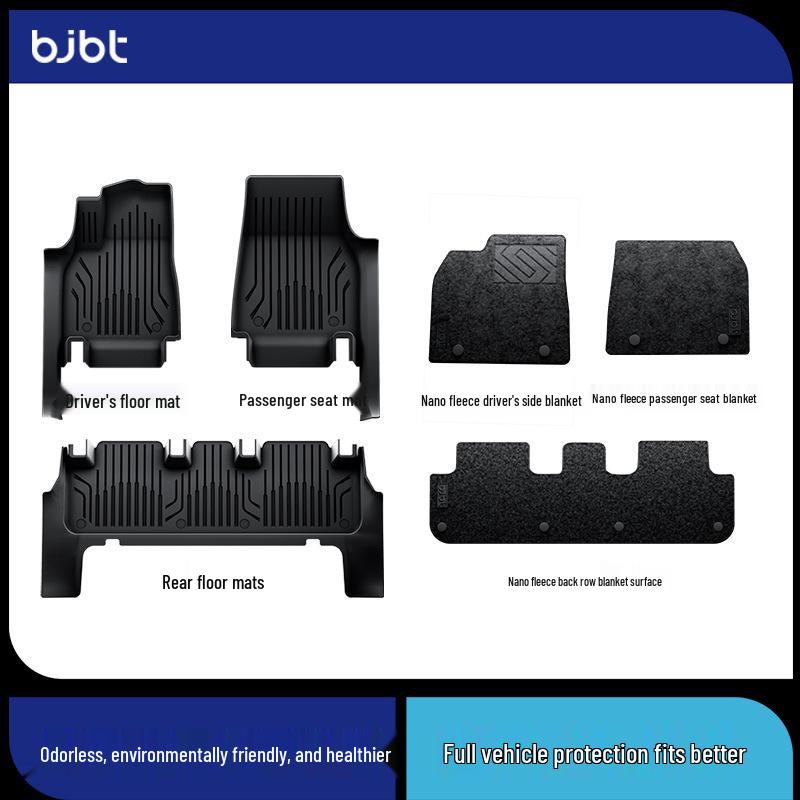 BJBT Full Coverage Non-Slip Floor Mats for Tesla Model Y 2023, TPE Injection Molded