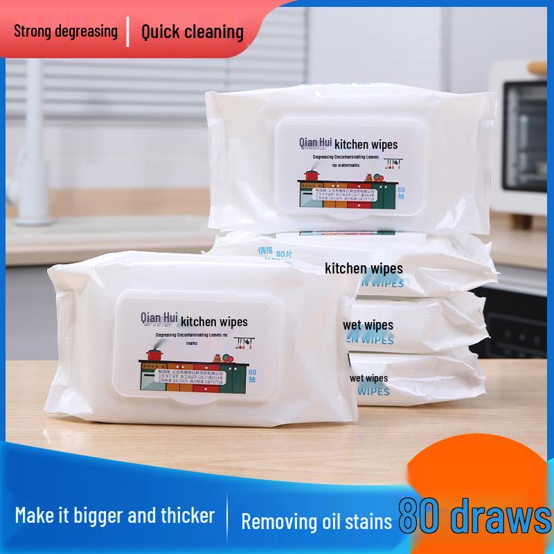 Powerful Kitchen Degreasing Wipes for Heavy Oil Stains and Range Hood Cleaning