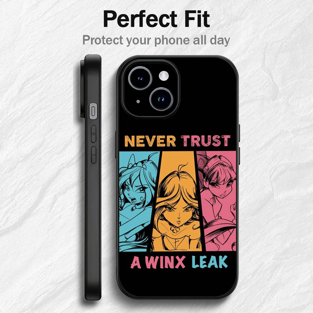 Girl W-Winx Clubs anime Phone Case For iPhone 17 16 15 14 13 12 PRO MAX PLUS Mini TPU Soft to Skin-friendly case iPhone16