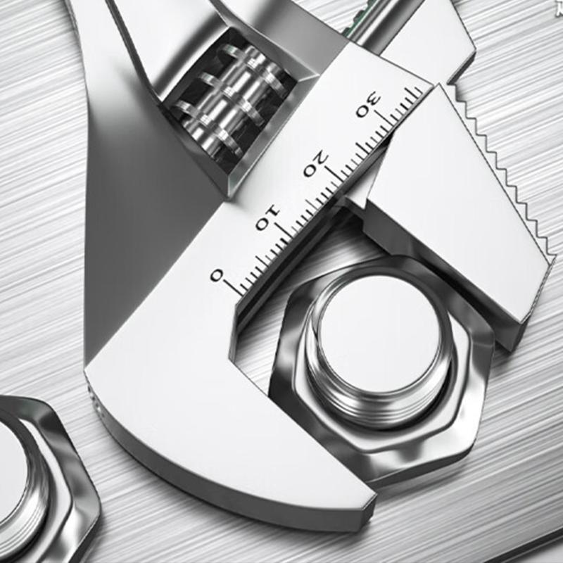 Adjustable Wrench Multifunctional Double Purpose Adjustable Wrench 8/10/12Inch Household Open Bathroom Pipe Adjustable