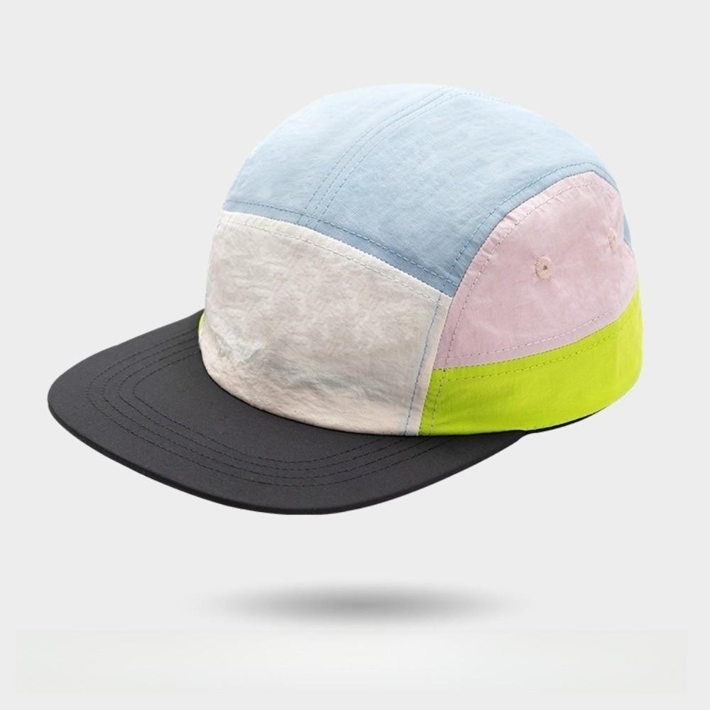 Unisex Color Matching Baseball Cap Five-panel Quick-drying Flat Brim Hat Flat Edge Breathable Snapback Cap Outdoor Hiking