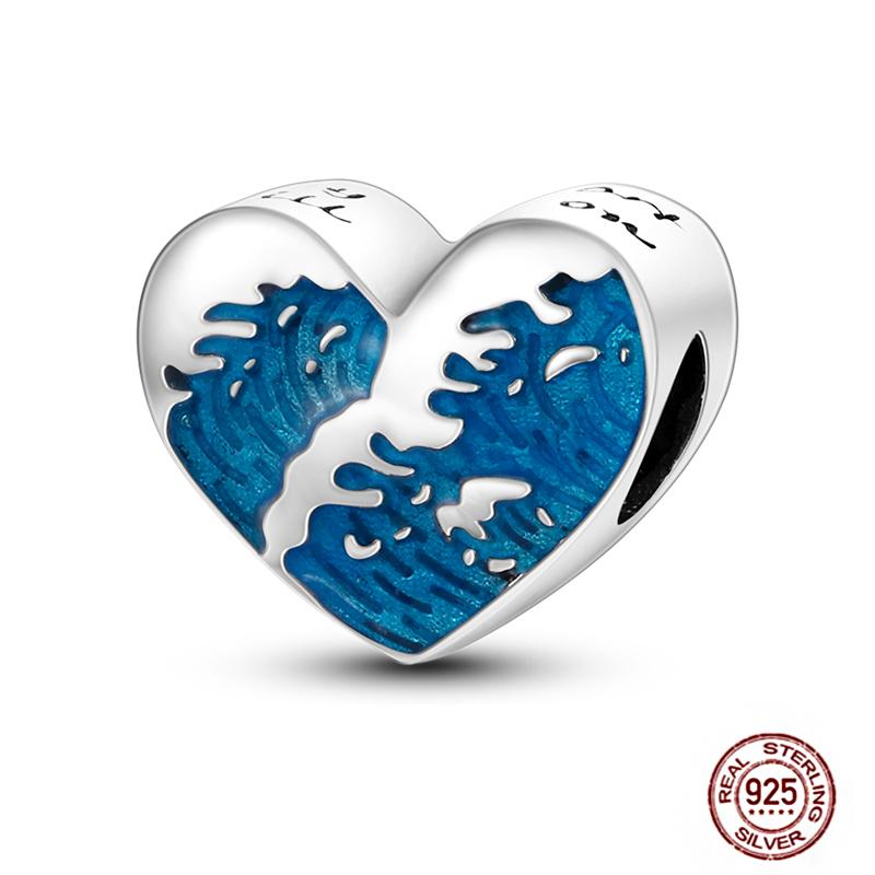 Underwater World Blue Ocean Series Sea Turtle Dolphin Charms Originalcopper Glow Cz Beads Fit Bracelet Necklace Diy Jewelry