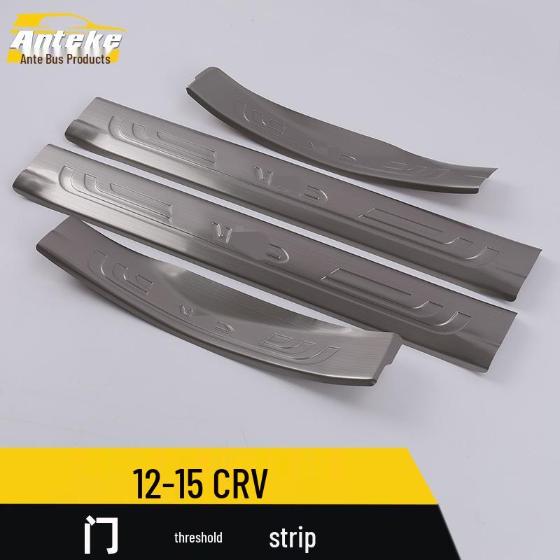 Stainless Steel Door Sill Trim for 12-15 CRV - Bright Strip Trunk Bumper Welcome Pedal Decoration