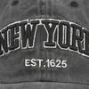 New Vintage New York Letter Embroidered Cotton Baseball Cap Adjustable Four Seasons Sunshade Sun Washed Hat Snapback Trucker Hat