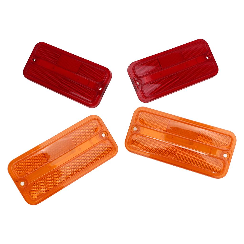 Front Rear Side Marker Light Set 0849‑520 Indicator Lamp Set Replacement for   G‑Series Van 1968‑1972