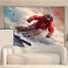 Action Skiing Tapestry - Modern Wall Art for Home Styling, Perfect for Living Rooms and Bedrooms, Unique Design, Vibrant Colors