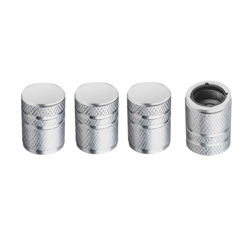 Aluminum Alloy Car Tire Valve Caps with Plastic Liner Universal Auto Motorcycle Bike Valve Dustproof Cover for Schrader Valve