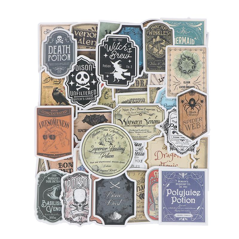 50Pcs Potion Label Cartoon Stickers Suitcase Guitar Laptop Skateboard Sticker