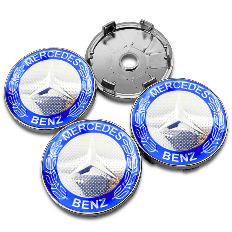 OLV5 4Pcs 60mm 75mm Car Wheel Center Hub For Mercedes Benz AMG class W205 W203 GLC GLK W206 W220 A180 W211 Cap Rim Cover Accessories