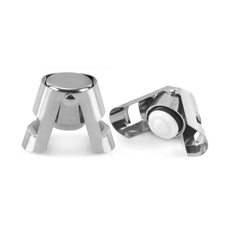 1Pcs Champagne Bottle Stopper Stainless Steel Sparkling Grape Wine Bottle Plug Vacuum Sealer Bottle Liquor Flow Stopper Cap Bar