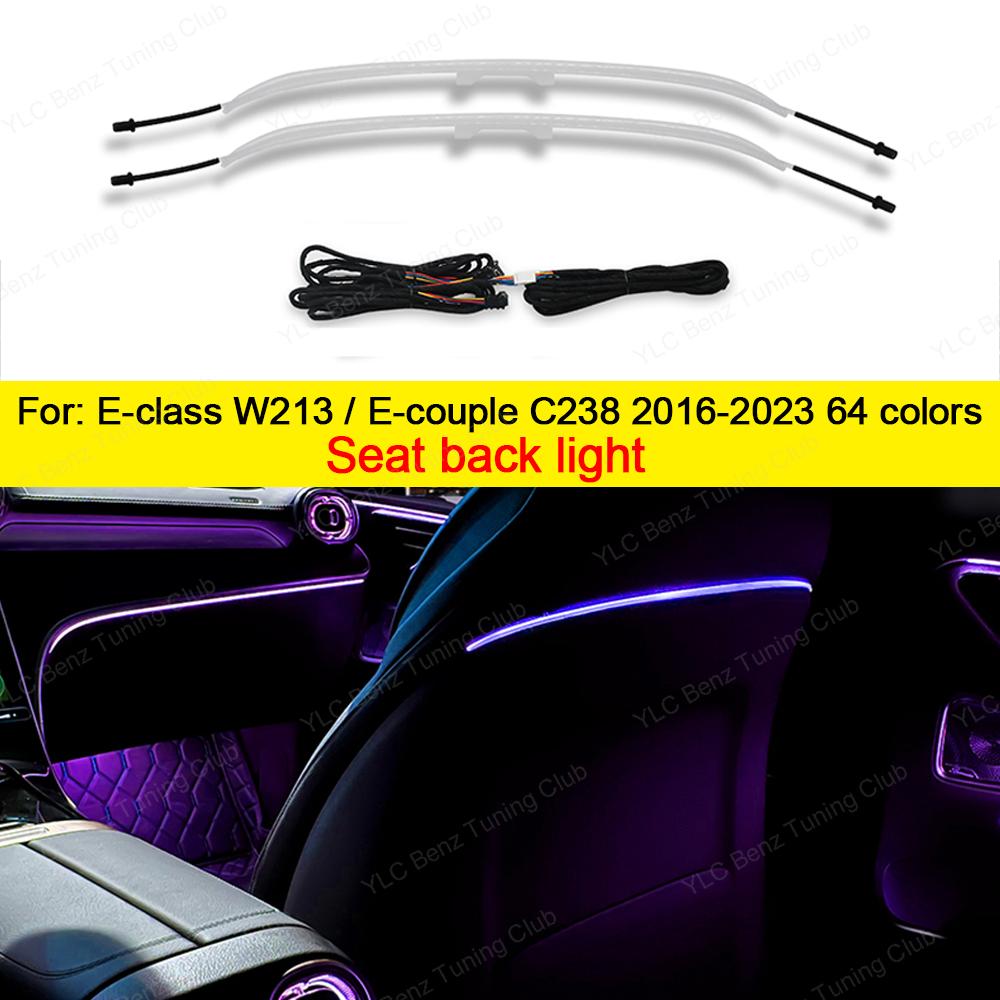 64 Colors LED Air Vents For Mercedes Benz W213 E-Class Coupe AMG E43 E53 E250 3D Rotating Tweeter Speaker Interior Ambient Light