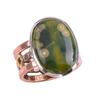 Natural Ocean Jasper Gemstone Two Tone 925 Sterling Silver Jewelry Ring S.7 U7q56