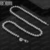 925 Sterling Silver 6mm Smooth Bead Ball Chain Necklace Fashionable Wedding Jewelry