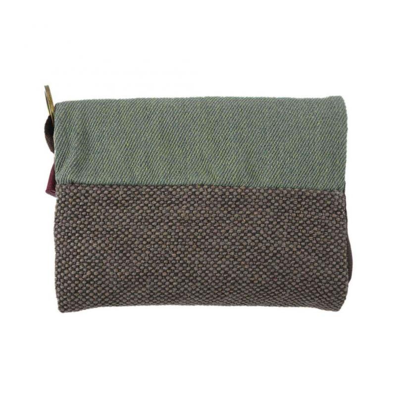 2X Unisex Männer Frauen Drei Schicht Gefaltete Manuelle Leinwand Brieftasche Tasche mit Multi-Kartenhalter, Junge Mädchen Multifunktions-Geldbörse