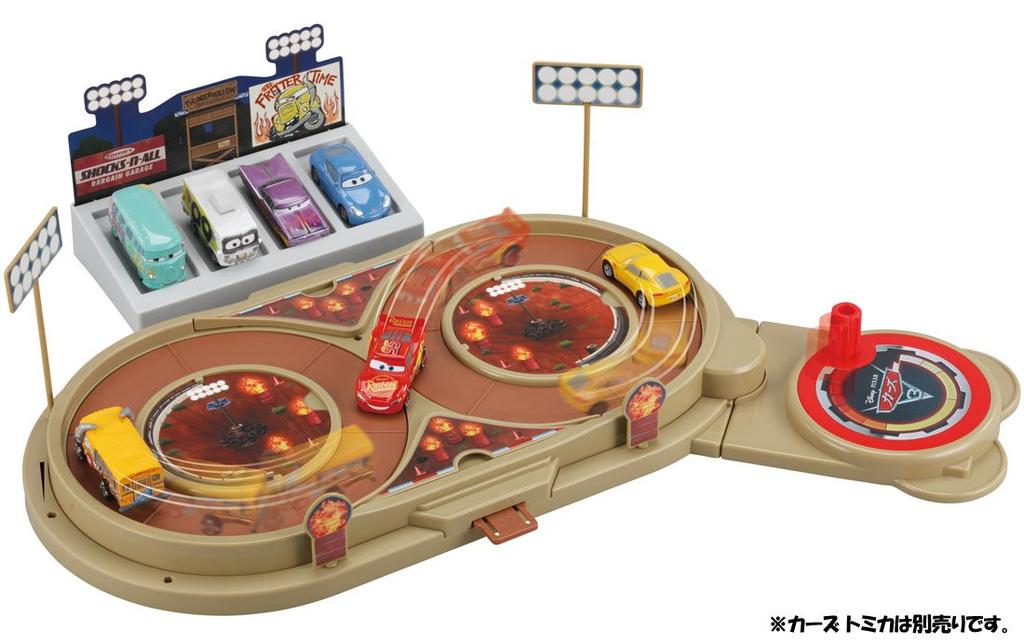 Disney Cars Tomica Action Course Triple Battle Course