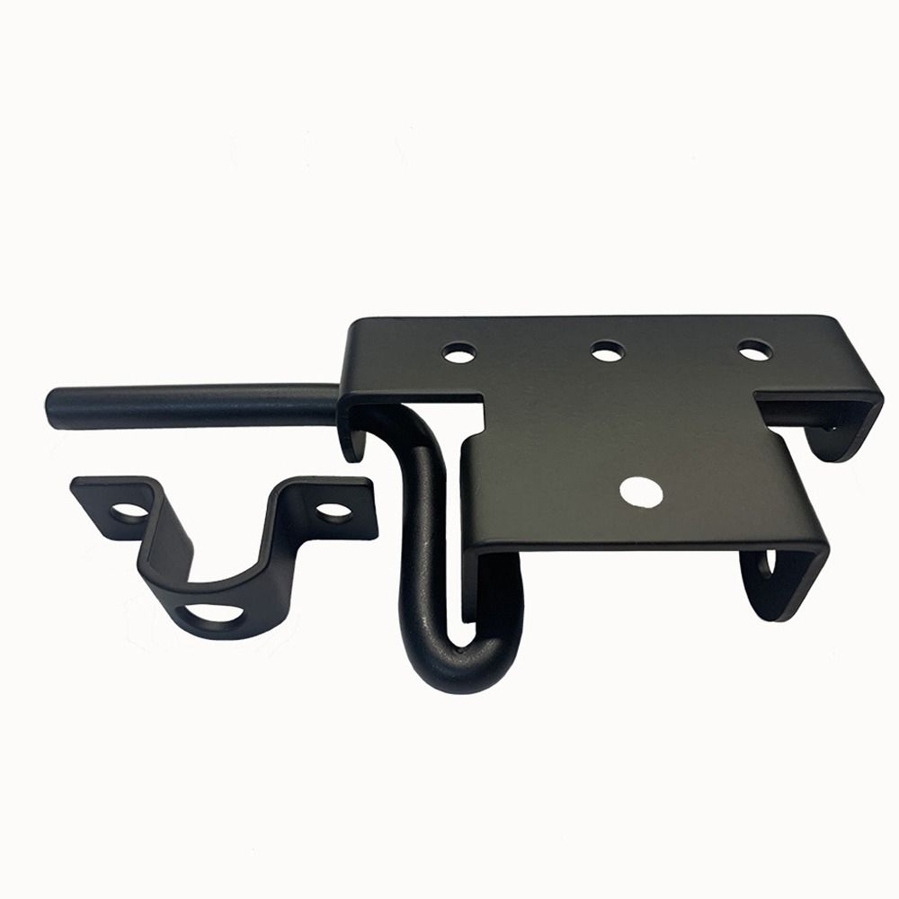 Heavy Duty Door Slide Bolt Lock Solid Construction Black Door Lock Reinforced Rust-resistant Garden Gate Guardrail Fence Lock
