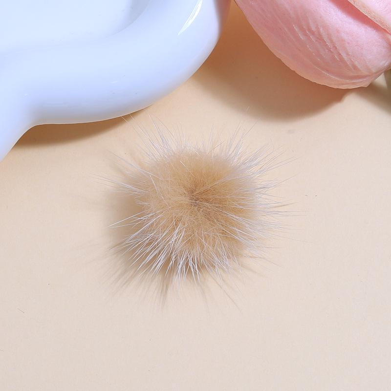 Colorful Mink Hair Ball Handmade DIY Jewelry Versatile Hairpin Accessories