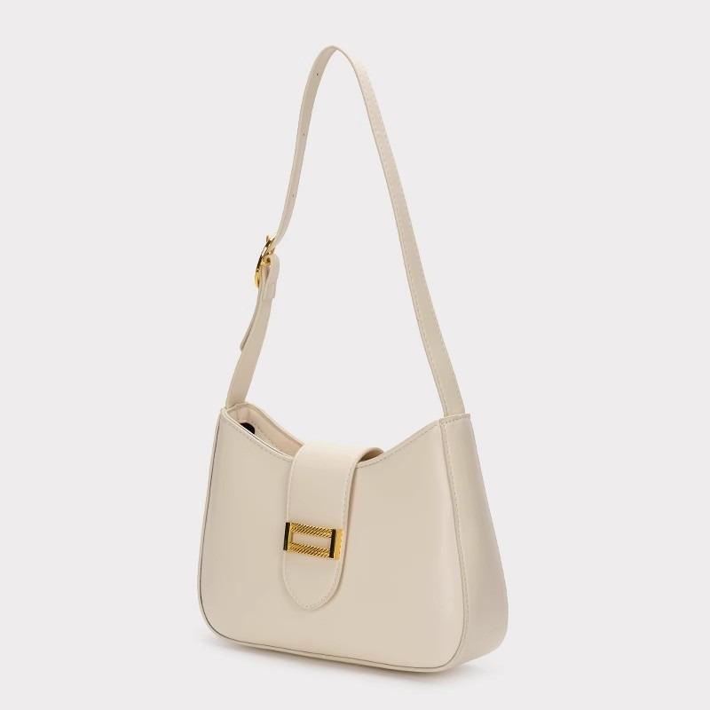 Premium Sense Popular Single Shoulder Women's Bag Fashion Niche Light Luxury Messenger Women's Bag Solid Color Versatile Baguette Armpit Bag