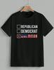 Republican Democrat American T-Shirt Political USA Flag Graphic Tee Unisex
