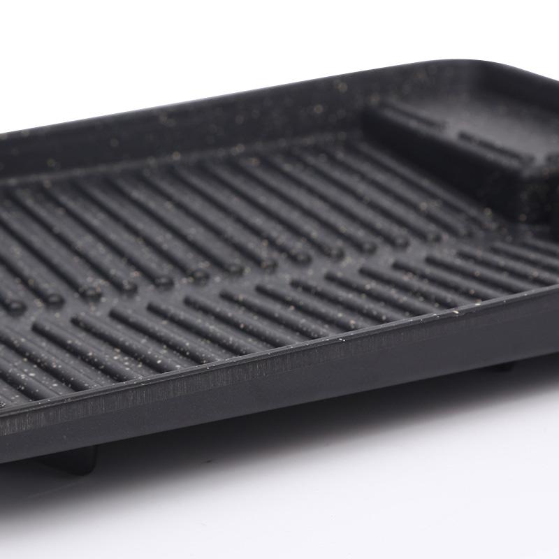 Non-stick BBQ Grill Pan Korean Style Charcoal Grill Barbecue Tray for Gas Stove Use Party Picnic BBQ Equipment