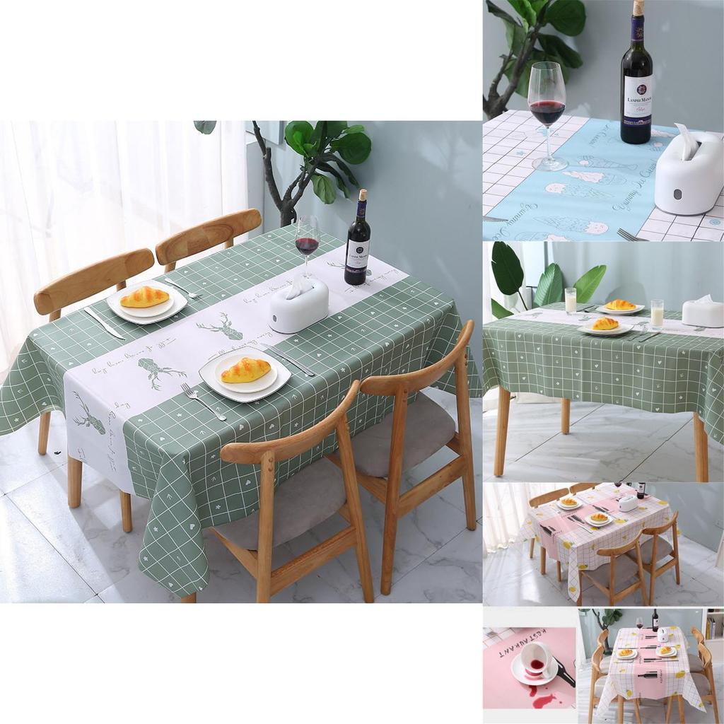 Elegant Waterproof Oilproof Tablecloth Cover Protector For Simple Home Dining Decor