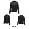 Women's Casual Cotton Bomber Jacket Stand Collar Slim Fit Long Sleeve Thick Outerwear Basic Coats Ladies Motorcycle Fashion