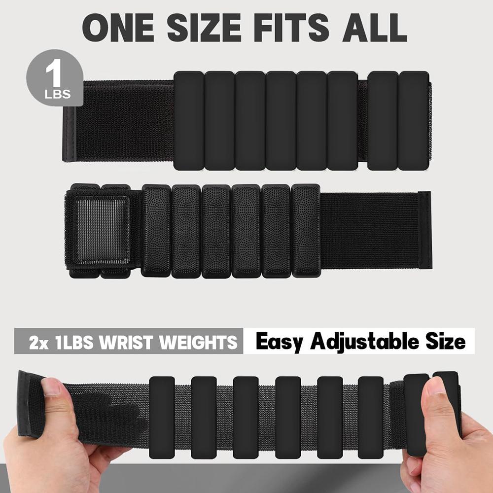 1Pair Wrist Weights For Women, Freely Removable, Adjustable Arm Weights