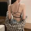 Ice Silk Sexy Pure Desire Neck Sling Vest Female Hottie with Chest Pad Base Wear Tight White Tube Top Underwear