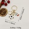 Drip Oil Mini Football Pendant Keychain - Sports Enthusiast Backpack Charm Gift