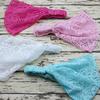 Moda feminina elástica larga faixa de cabeça de renda turbante bandanas faixa de cabelo