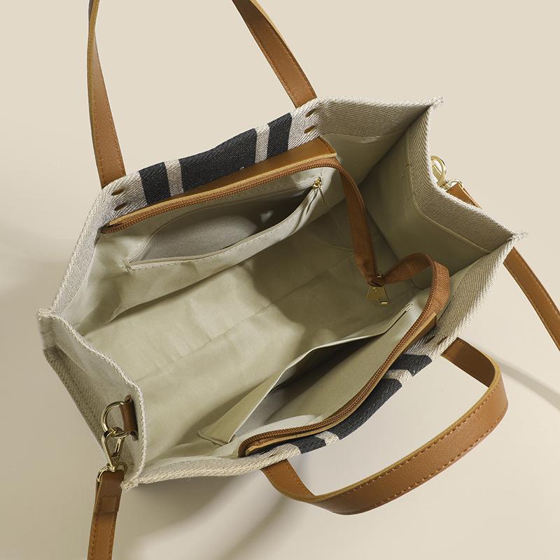 Autumn Fashion Commuter Tote Bag Niche Cross Briefcase Ins Canvas Tote Bag