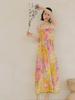 Laengsseon Ls Shoulder Tube Top Dress_Orange Pink