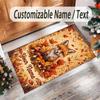 Fox Theme Crystal Velvet Floor Rug Personalized Custom Name Text Warm Carpet Home Decoration
