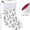 Miniature Schnauzer Pattern Christmas Stockings White Super Soft Plush Fashion Christmas Decor Xmas Stockings