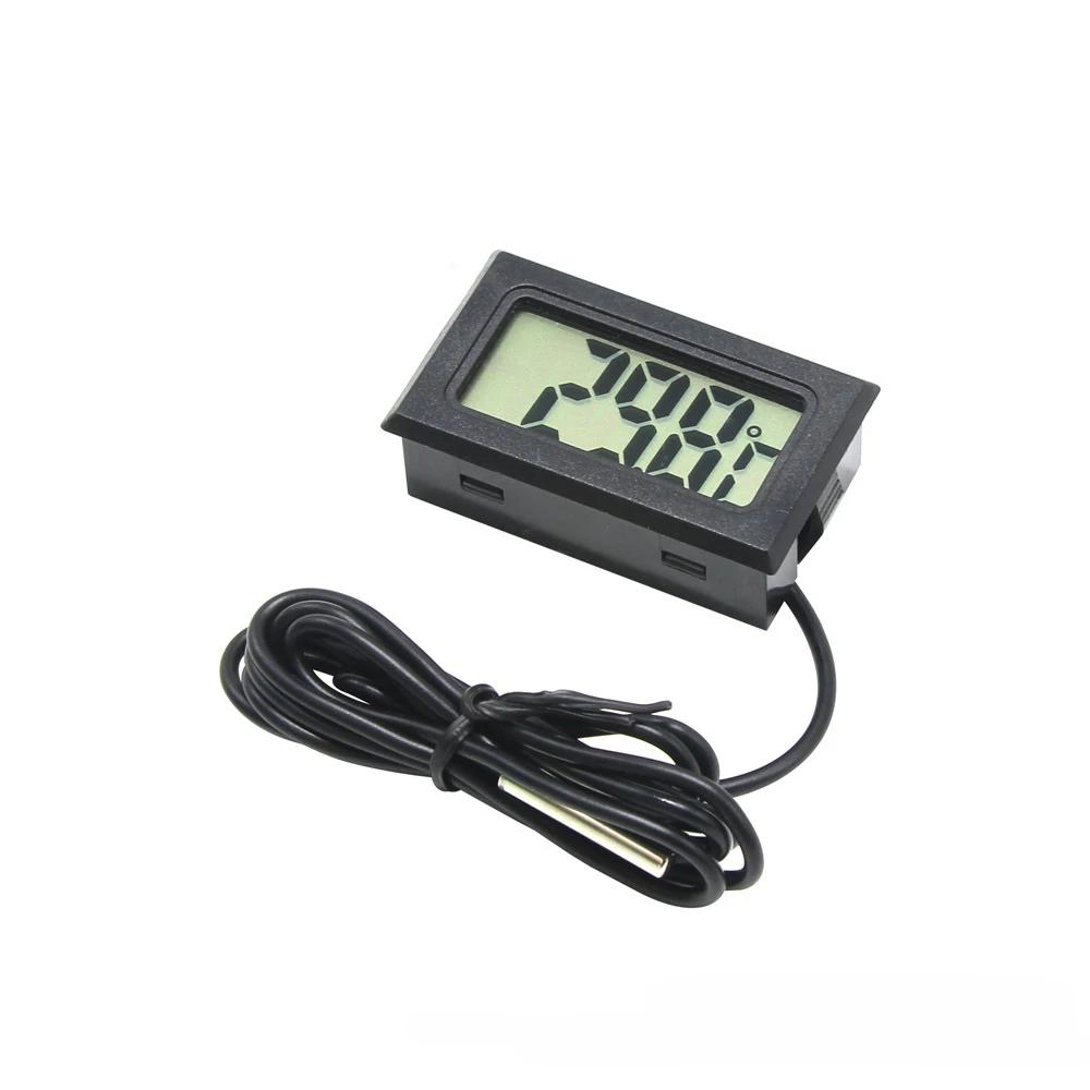 1pc Mini Digital LCD Thermometer With Probe Indoor Convenient Temperature Sensor For Aquarium Fish Tank Home Fridge Thermometer