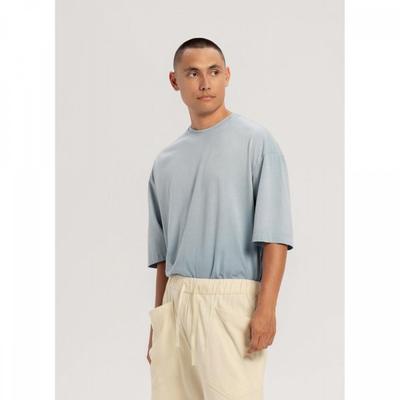 Budhi Mudra Übergröße Halbsleeve Verwaschener Denim U55